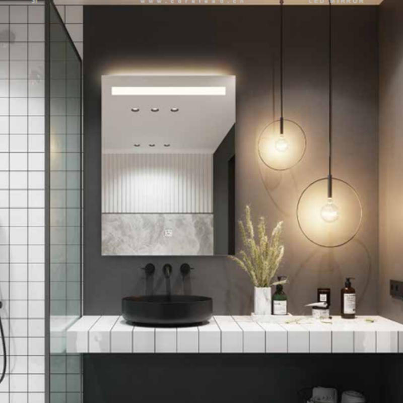 M2030 front and ambient light rectangle LED bathroom mirror