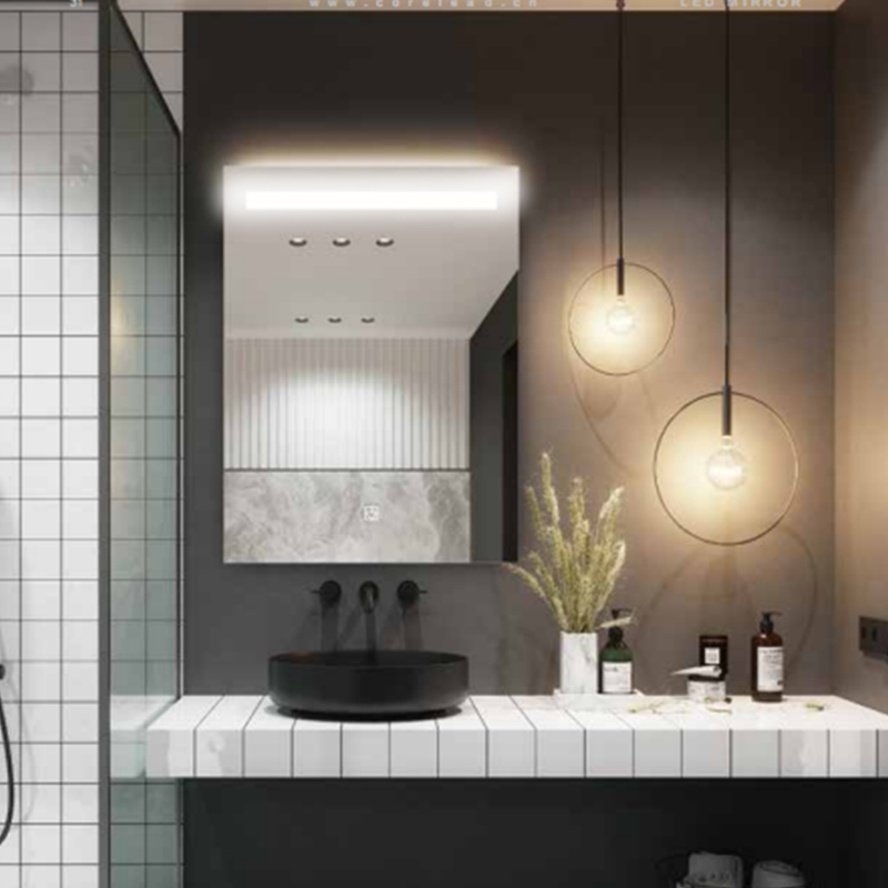 M2030 front and ambient light rectangle LED bathroom mirror