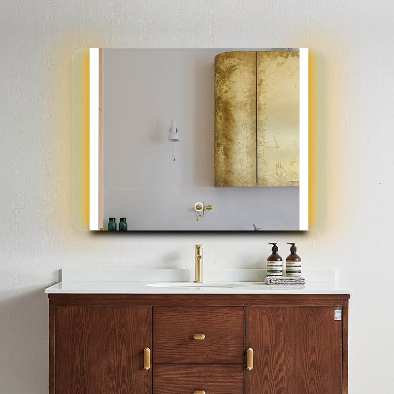 What are the advantages of LED bathroom mirrors in terms of safety