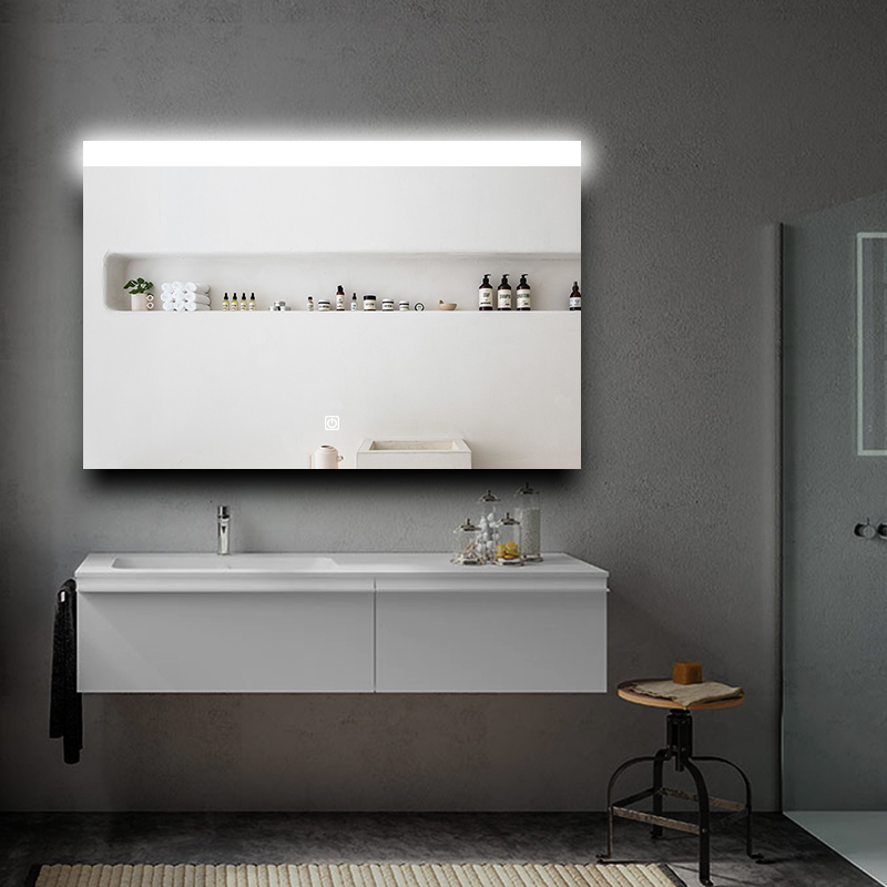 M1101 minimalist style frameless bathroom LED mirror