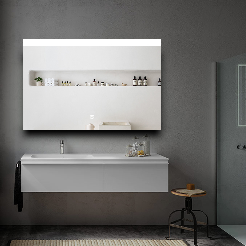 M1101 minimalist style frameless bathroom LED mirror