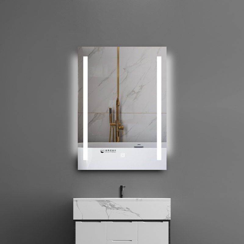 M2012-Venice Two light modern rectangular bathroom LED mirror