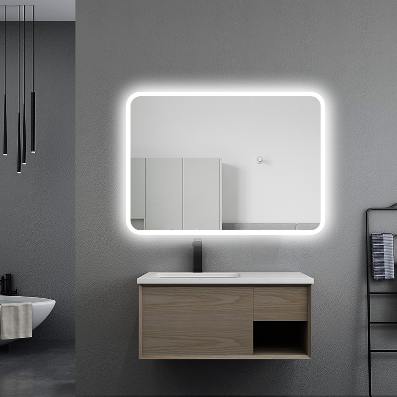 M3017-Madrid Frameless LED bathroom mirror with silicone cover