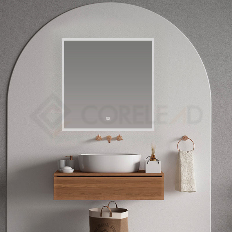 M3041-Koln Aluminum Alloy Frame Sandblasted LED Bathroom Mirror