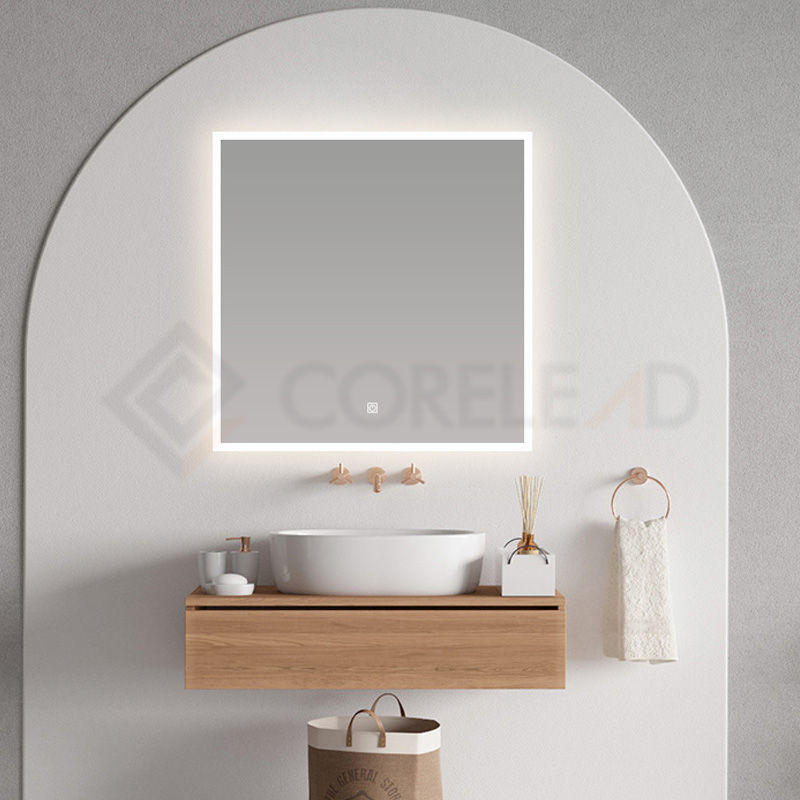 M3041-Koln Aluminum Alloy Frame Sandblasted LED Bathroom Mirror