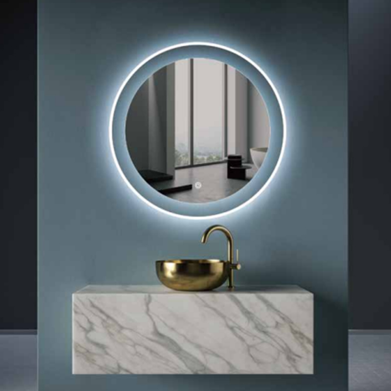 M3051-Vienna crystal round bathroom LED light mirror