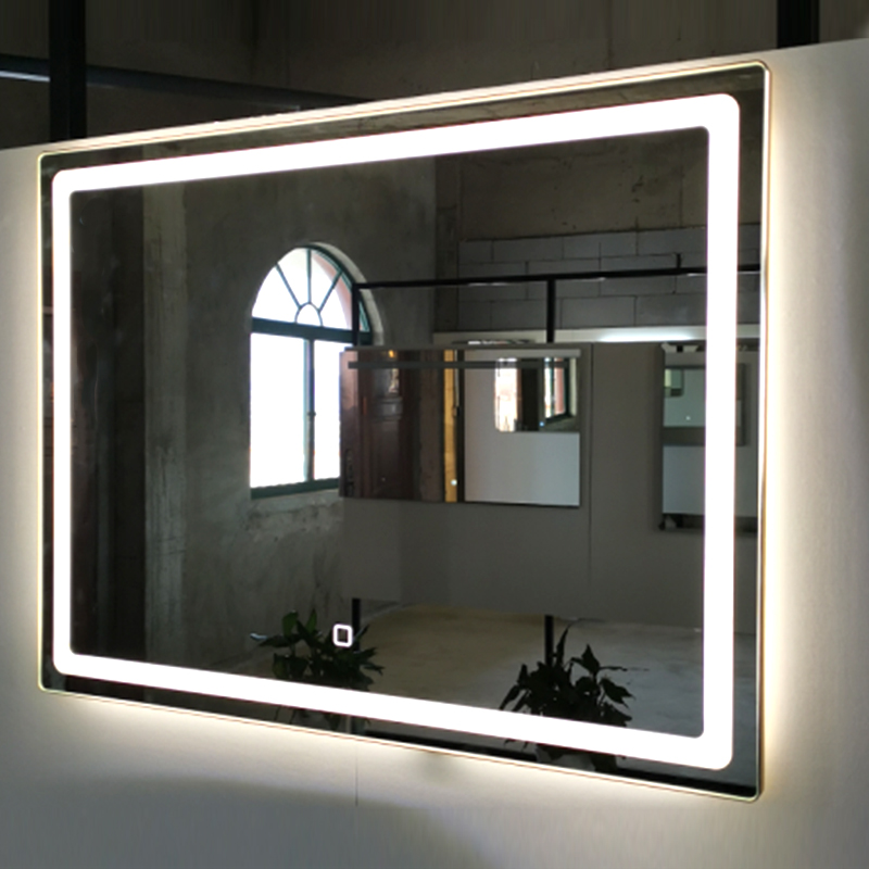 M3015-Seattle ultra-thin bathroom LED mirror with aluminum  frame