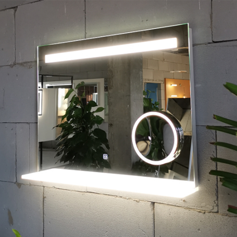 M5114 Acrylic diffuser shelf LED bathroom mirror with moon-pick