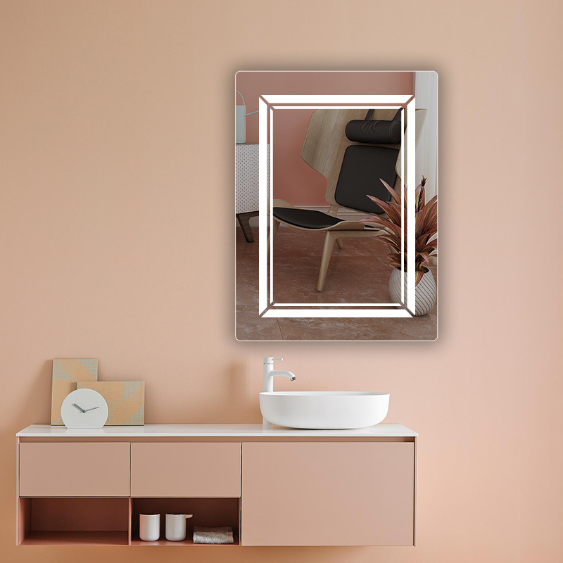 MC9014-Traveller suitcase style LED illuminated mirror cabinet