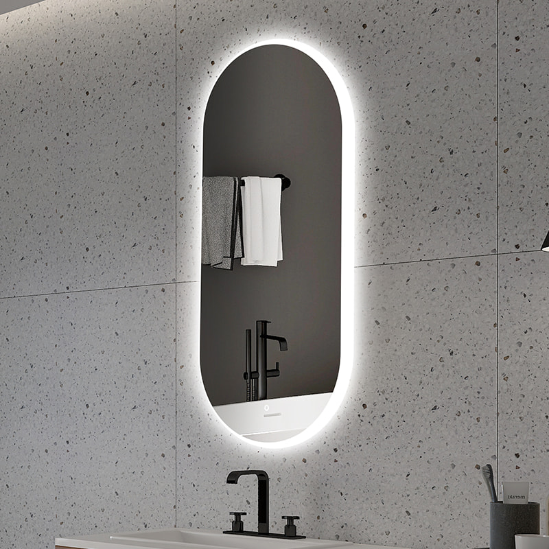 M3099-Phoenix ABS frame runway style LED bathroom mirror